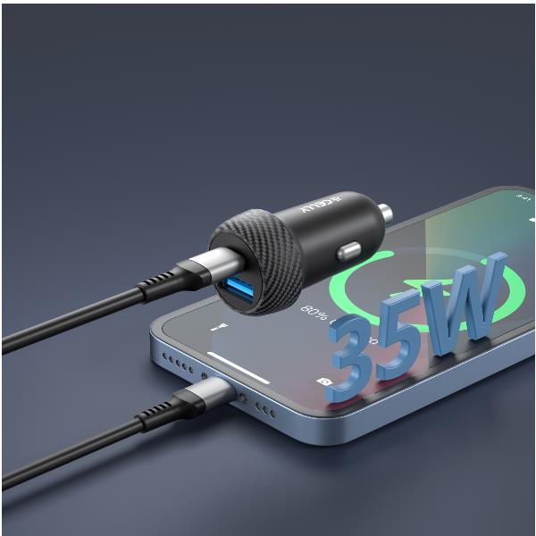 Celly CAR CHARGER USB-C USB-A 35W